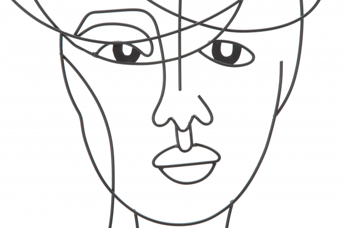 Set 2 decoratiuni pentru perete Woman Simply, Fier, Negru, 80x60x1 cm [6]