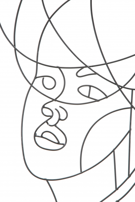 Set 2 decoratiuni pentru perete Woman Simply, Fier, Negru, 80x60x1 cm [4]