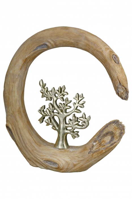 Set 2 decoratiuni Tree, Rasina, Maro/Argintiu, 20.5x22x6 cm [3]