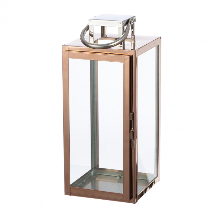 Set 2, Felinar, Galano, Sticlă, Oțel, aur roz, PU 1, L. 16 cm, L. 16 cm, H. 38 cm [2]