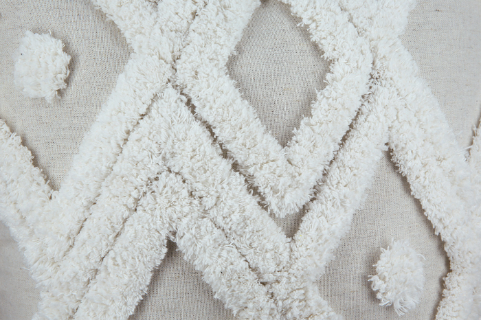 Set 2 fete de perne Yucca, Panza, Gri/Alb, 45x45 cm [4]