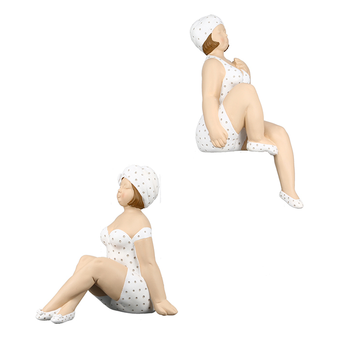 Set 2 figurine Becky, rasina, alb/gri, 18x12x31 cm [3]