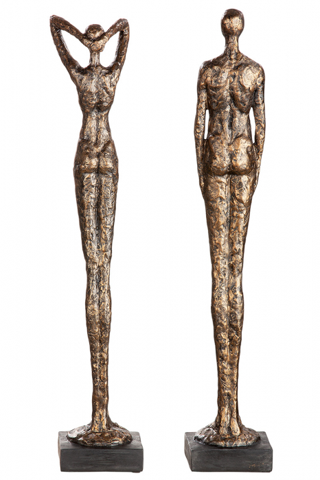 Set 2 figurine Millenium, Rasina, Auriu, 14x14x79 cm [3]