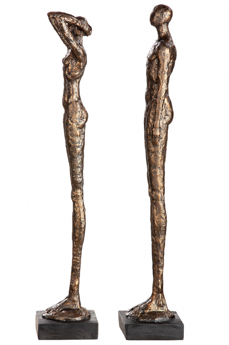 Set 2 figurine Millenium, Rasina, Auriu, 14x14x79 cm [4]