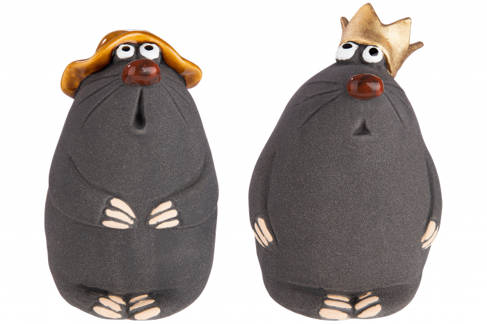 Set 2 figurine Mole, ceramica, multicolor, 8x12.5x7.5 cm [2]