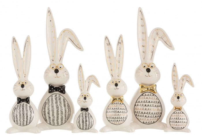 Set 2 figurine Rabbit Robert, Ceramica, Multicolor, 14.5x10.8x36 cm [2]