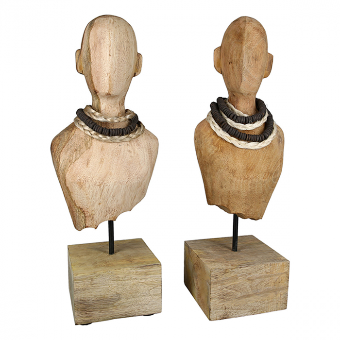 Set 2 figurine Sienna, Lemn, Maro, 18x45x13 cm [3]