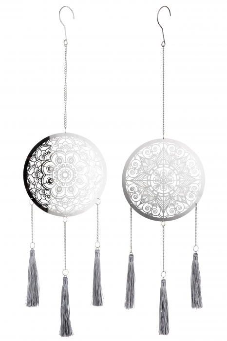 Set 2 ghirlande Spirit, Otel, Argintiu, 18x70x0.5 cm [3]