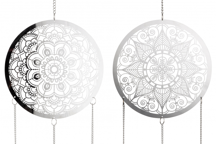 Set 2 ghirlande Spirit, Otel, Argintiu, 18x70x0.5 cm [2]