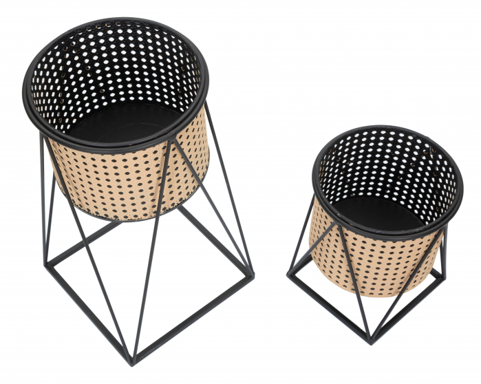 Set 2 ghivece Osaka, Fier, Multicolor, 22x21/19x21/19 cm [6]