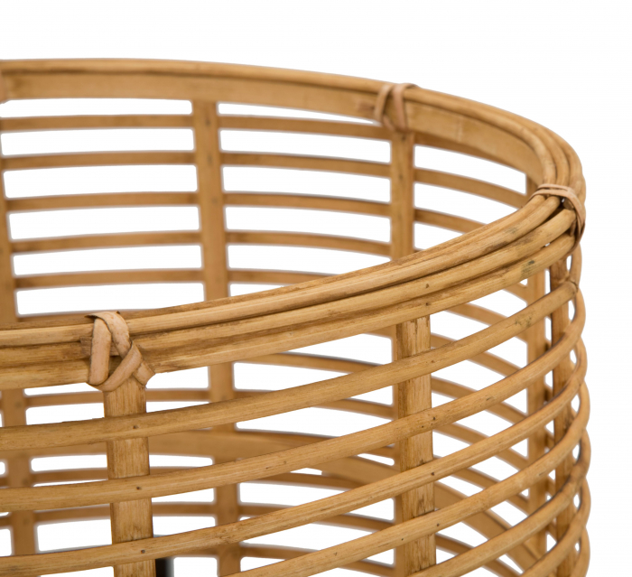 Set 2 ghivece Rattan, Fier/Rattan, Multicolor, 90/60x38/33x38/33 cm [5]