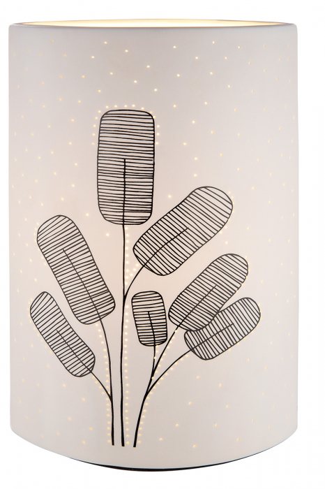 Set 2 lampi Ellipse Dagoba, Portelan, Alb/Negru, 18x28x10 cm [3]