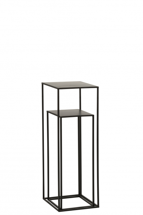 Set 2 masute consola Square, Metal, Negru, 30x30x85.2 cm [2]
