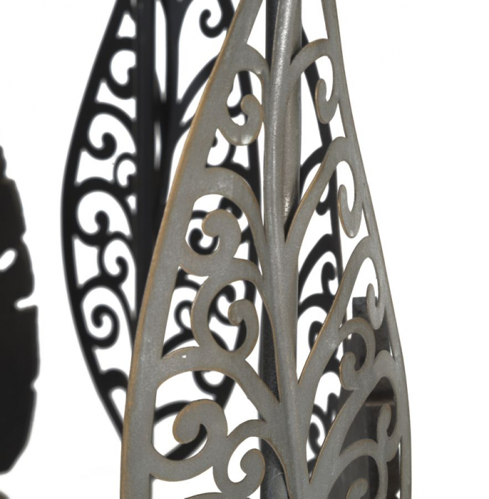 Set 2 masute Foglie, Fier/MDF/Sticla, Multicolor, 38X55-33X50 cm [6]