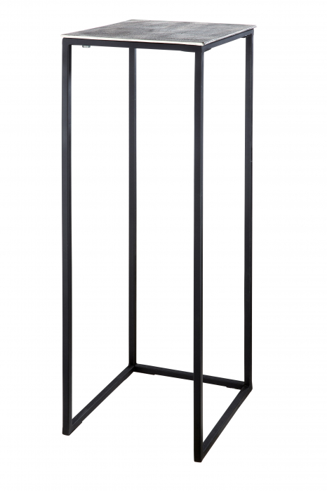 Set 2 masute Quadro, Aluminiu/Metal, Negru/Argintiu, 30x97x30 cm [3]