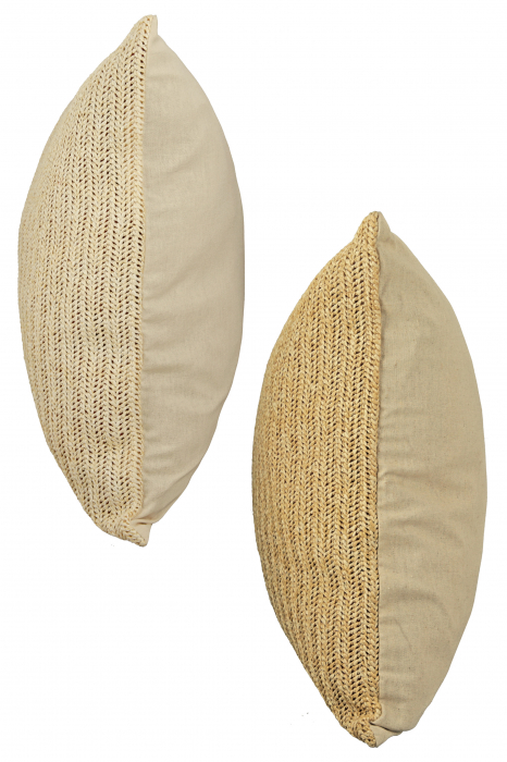 Set 2 pernite Natural, Panza, Maro, 45x45 cm [5]