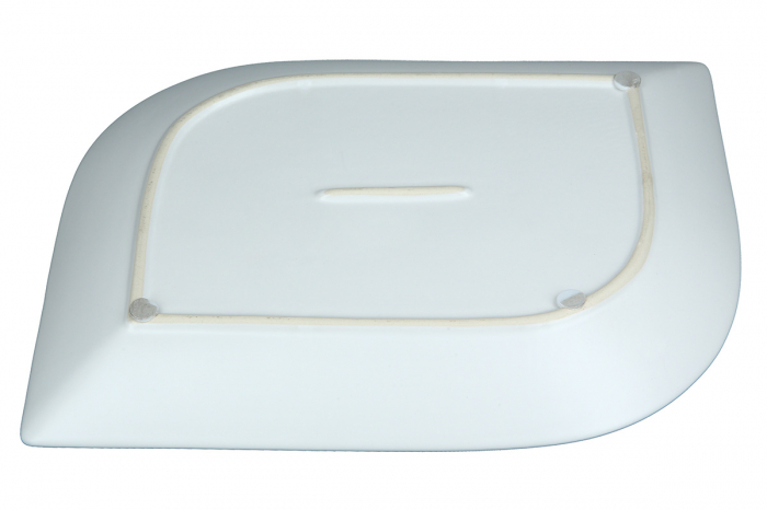 Set 2 platouri decorative Dagoba, Ceramica, Alb/Negru, 25x3x17 cm [3]