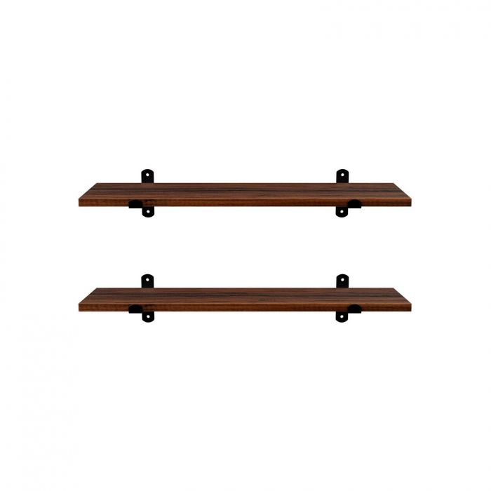 Set 2 rafturi pentru perete, MDF, 60x20x15cm [2]