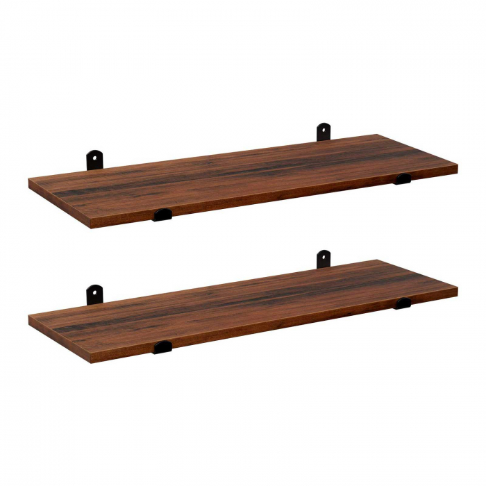 Set 2 rafturi pentru perete, MDF, 60x20x15cm [7]