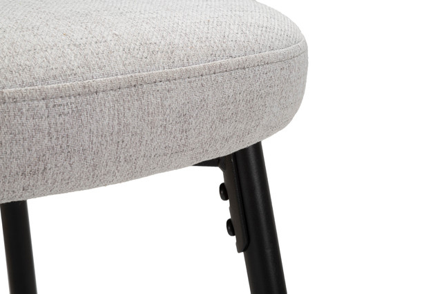 Set 2 scaune de bar Losanna, Lemn/Metal/Fibre sintetice, Gri/Negru, 108x52x59 cm [8]