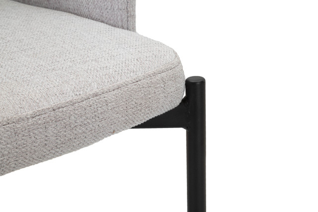 Set 2 scaune Helsinki, Lemn/Metal/Fibre sintetice, Gri/Negru, 80x51x53 cm [6]