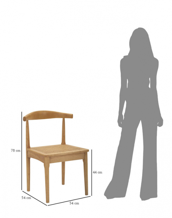 Set 2 scaune Japan -A-, Lemn, Maro, 70x54x54 cm [11]