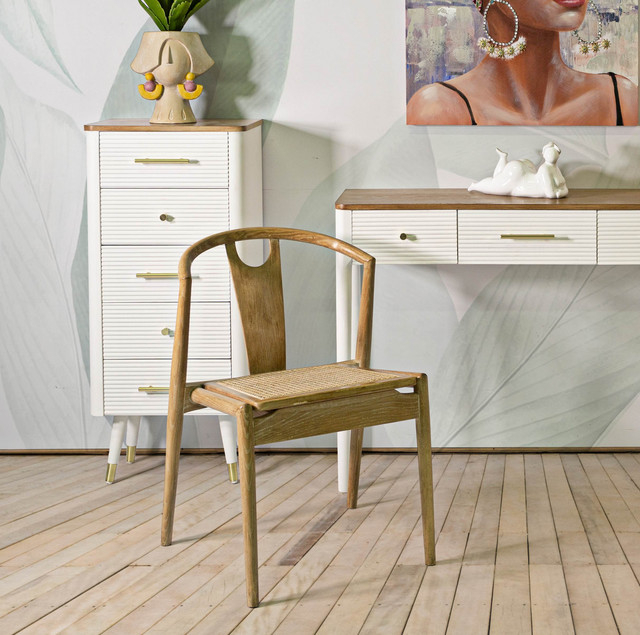 Set 2 scaune Japan -B-, ASH WOOD AND RATTAN, Maro, 76x56x53 cm [19]