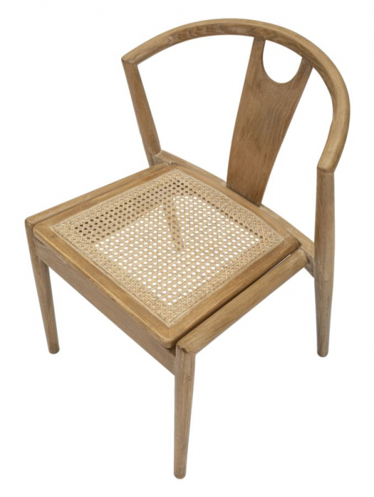 Set 2 scaune Japan -B-, ASH WOOD AND RATTAN, Maro, 76x56x53 cm [2]