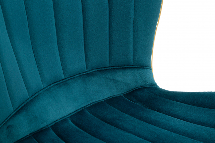 Set 2 scaune Paris Space, Lemn/Sintetic/Fier, Albastru/Auriu, 77x46x58 cm [4]