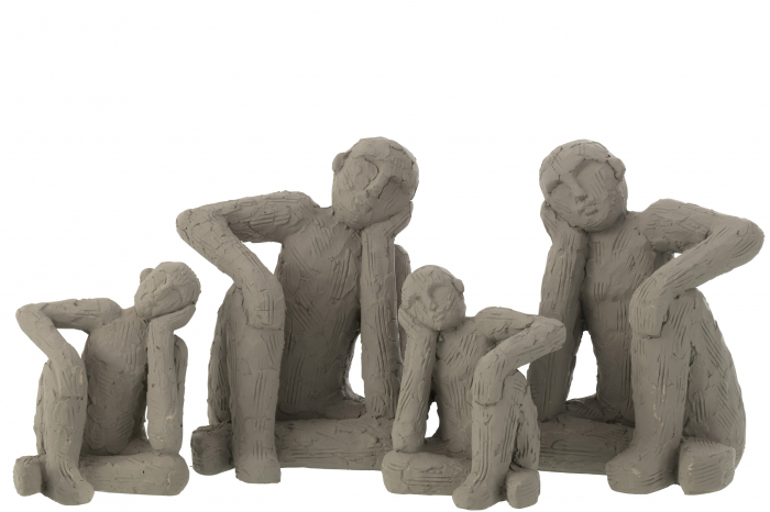 Set 2 suporturi carti Sitting, Ciment, Gri, 19x15.5x25 cm [2]