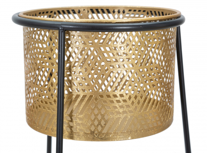 Set 2 suporturi flori COUPLE EXY, Metal, Auriu/Negru, 37x76 - 27x51 cm [3]