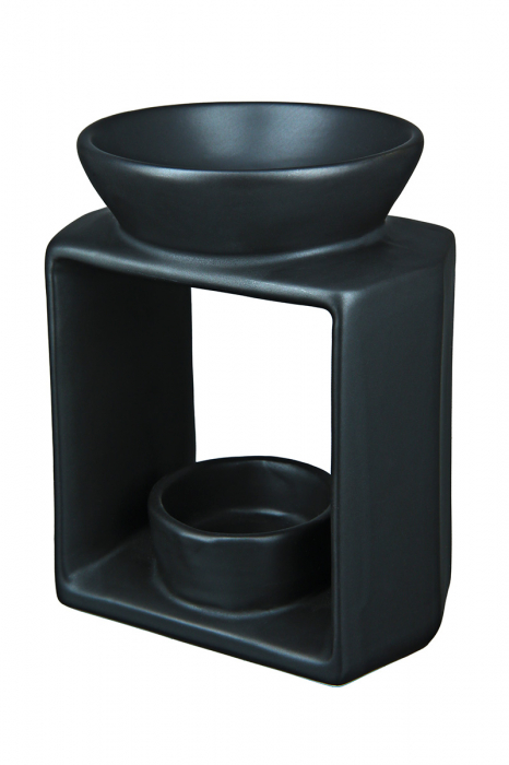 Set 2 suporturi lumanare Black and White, Ceramica, Alb/Negru, 10.5x12.5x8.5 cm [4]