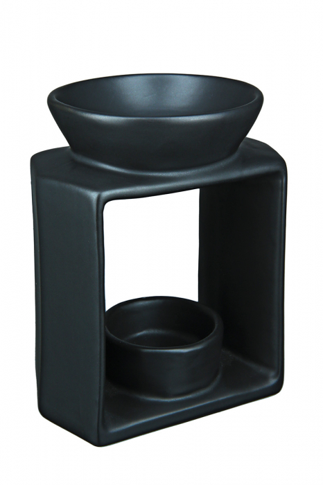 Set 2 suporturi lumanare Black and White, Ceramica, Alb/Negru, 10.5x12.5x8.5 cm [3]