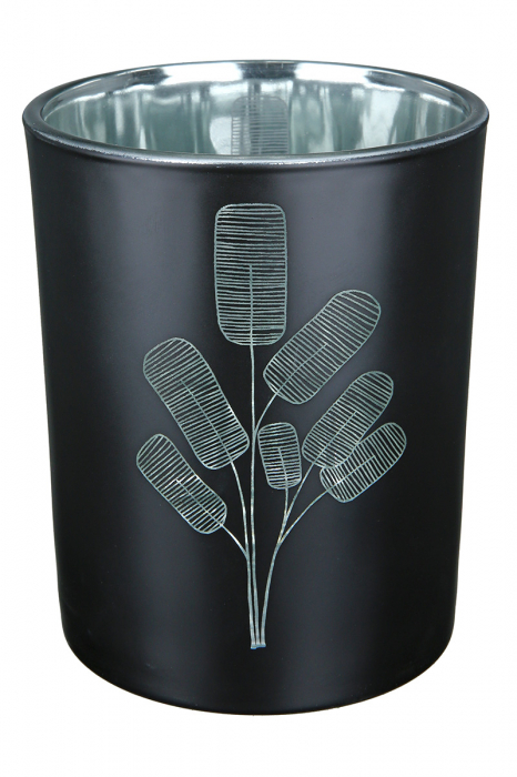 Set 2 suporturi lumanari Dagoba, Sticla, Multicolor, 7x8 cm [3]