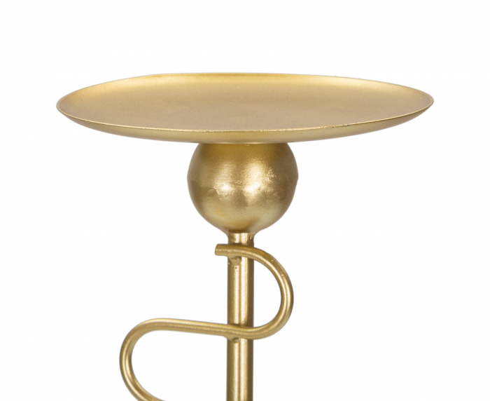 Set 2 suporturi lumanari pentru perete Alid, Fier, Auriu, 51/43x25/20x16/16 cm [5]