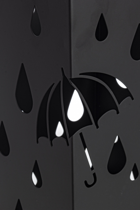 Set 2 suporturi pentru umbrele Drizzle, Otel, Negru, 15.5/15.5/49xx18/18/49 cm [2]