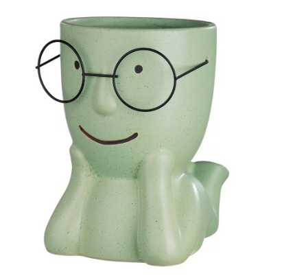 Set 2 vaze Smile, Ceramica, Verde, 20x13.5x21.5x cm [3]