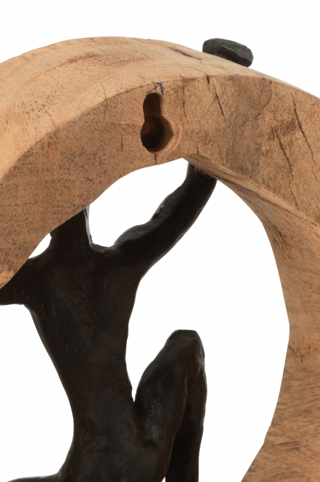 Set 3 decoratiuni Climbing, Lemn, Negru, 28x17x9 cm [2]