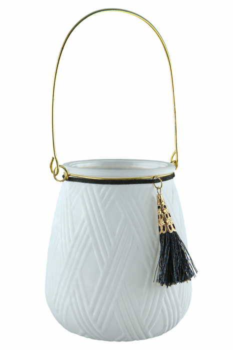 Set 3 felinare Rido, Sticla, Multicolor, 8x10 cm [5]