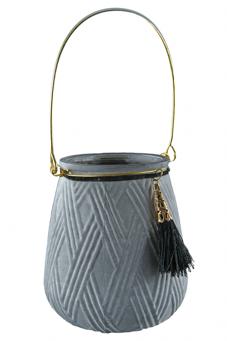 Set 3 felinare Rido, Sticla, Multicolor, 8x10 cm [2]