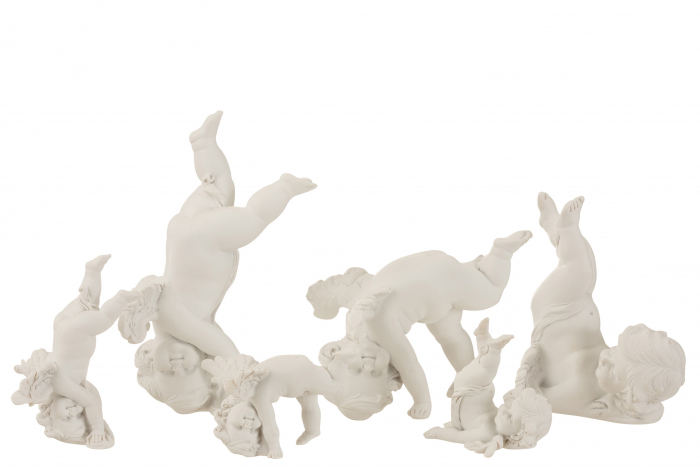 Set 3 figurine Angel Gymnastics, Rasina, Alb, 13x15.5x20.5 cm [2]