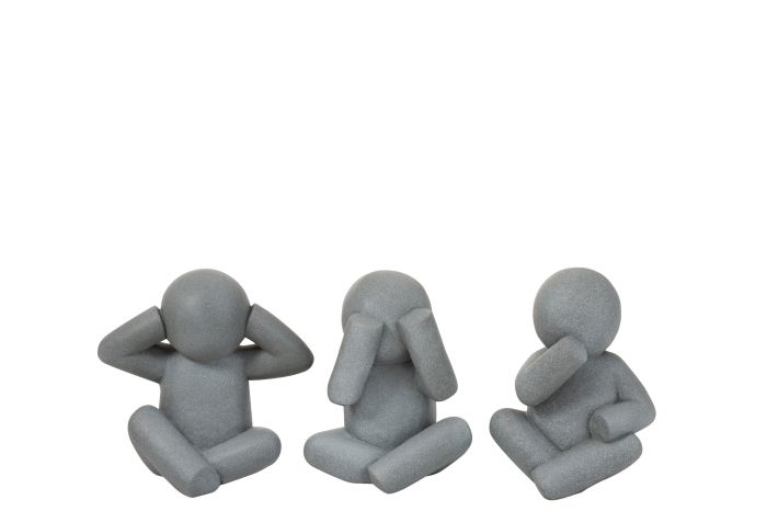 Set 3 figurine, Ciment, Gri, 42x26x42 [2]