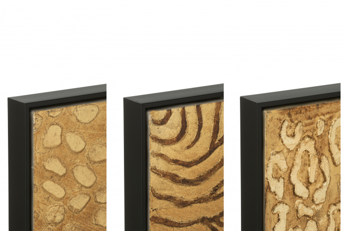 Set 3 tablouri asortate Animal, Canvas, Negru, 34.5x15.5x52.5 cm [2]