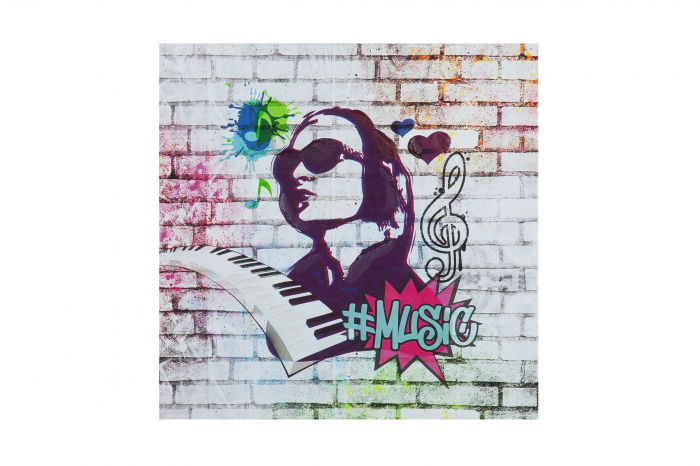 Set 3 tablouri Street Art, Print, Multicolor, 30x30x2.7 cm [3]