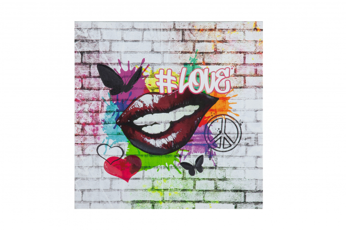 Set 3 tablouri Street Art, Print, Multicolor, 30x30x2.7 cm [2]