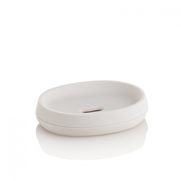 Set 4 accesorii baie VOGUE, Abs/Cauciuc/Metal, Alb, 11.1x11.1x37 cm [4]