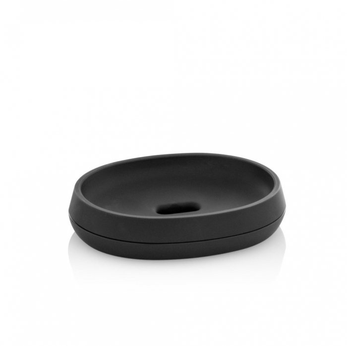 Set 4 accesorii baie VOGUE, Abs/Cauciuc, Negru, 11.1x11.1x37 cm [4]