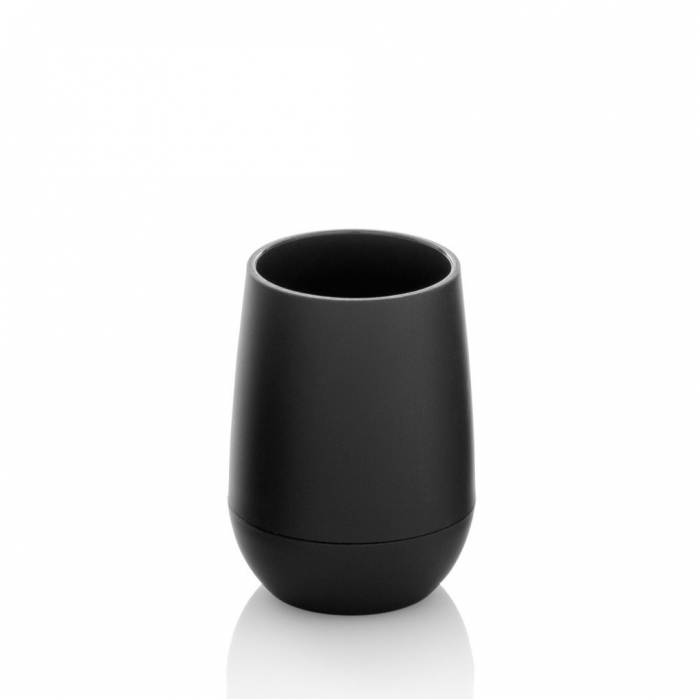 Set 4 accesorii baie VOGUE, Abs/Cauciuc, Negru, 11.1x11.1x37 cm [3]