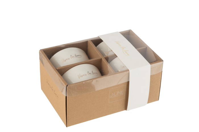 Set 4 Boluri, Porţelan, Alb, S [2]