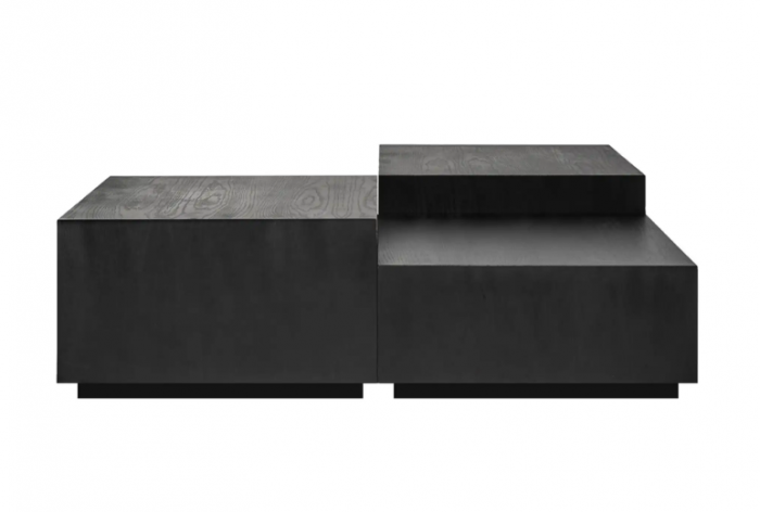 Set 4 masute Tetrad, negru, lemn furniruit, 130 x 40 cm [6]